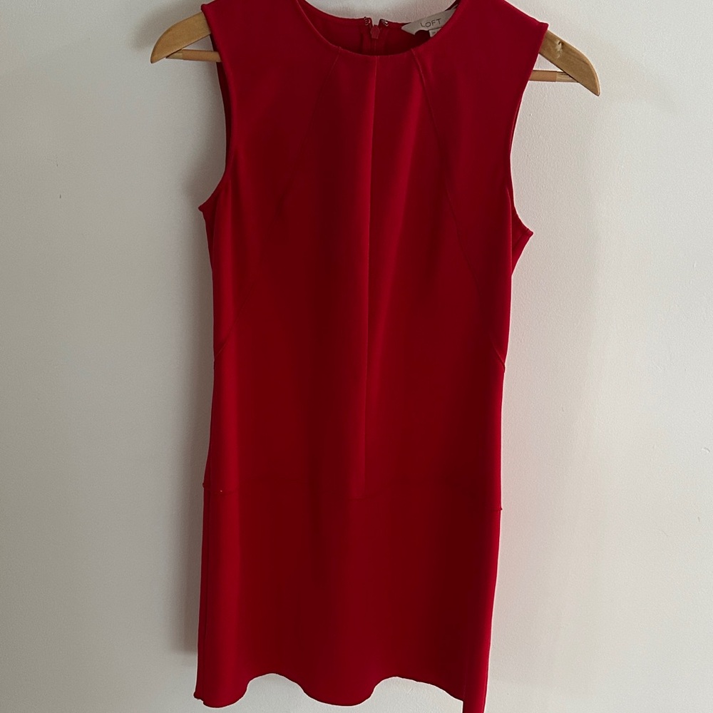 LOFT Vibrant Red Mini Dress